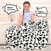 Inhand Soft Cow Print Blanket, 50"x60" Ultra Cozy Cow Throw Blanket for Couch Bed and Travel, Cow Decor Throw Blankets for All Seasons - 3 of 4