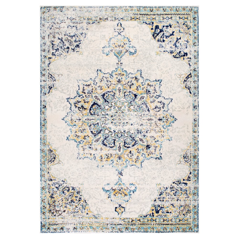 5'x7'5in Vintage Tabitha Medallion Area Rug Blue- nuLOOM