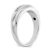 Black Bow Jewelry Men's 6.4mm 14K White or Yellow Gold 1/4 Ctw Diamond Tapered Band - 3 of 4