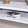 Syemin Side Table Modern Double Layer Coffee Table for Living Room Terrace Bedroom, White, 43.3"*23.6"*17.7" - 3 of 4