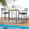 VINGLI 27 Inch Outdoor Aluminum Bar Table, Lightweight Rust-Proof Patio Balcony Pub Table for Indoor Outdoor Use (Gray) - 2 of 4