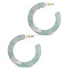 SHINE by Sterling Forever 1.75" Resin Flat Hoop Earrings - 2 of 3