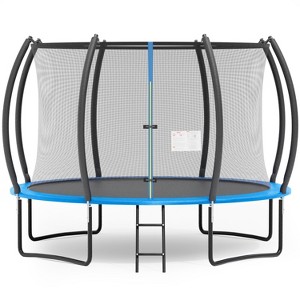 BestMassage Trampoline 12FT Round Outdoor Trampolines with Safety Enclosure Net Safe ASTM Certified Family Fun for Kids and Adults, Blue - 1 of 4