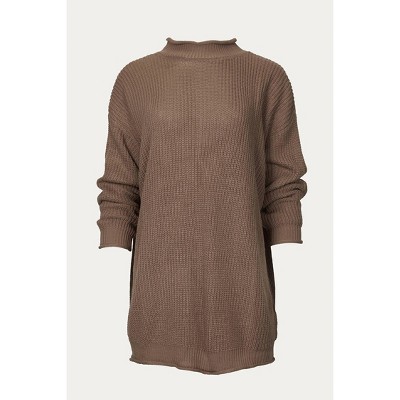Women's RIBBED-KNIT OVERSIZED TURTLENECK SWEATER - J.NNA
