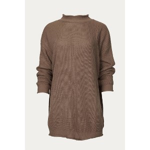 Women's RIBBED-KNIT OVERSIZED TURTLENECK SWEATER - J.NNA - 1 of 1