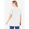 Woman Within Women's Plus Size Americana Kangaroo Pocket Tee - 3 of 4
