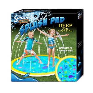 Splash Pad & Outdoor Sprinkler for Kids and Toddlers, Inflatable Water Pool - 1 of 4