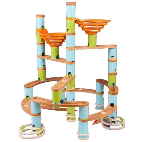 78 Piece Bamboo Marble Run Magic Cabin Target