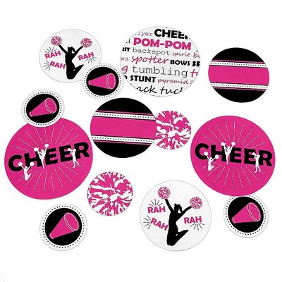 Big Dot of Happiness We've Got Spirit - Cheerleading - Birthday Party Giant Circle Confetti - Cheerleader Party Decorations - Large Confetti 27 Count