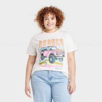 Women's Ford Bronco Short Sleeve Graphic T-Shirt - Off-White