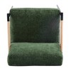 PAGED Modern Accent Chair, Arm Chair with Metal Frame and Wooden Armrest, Comfy Reading Chair for Bedroom, Living Room Furniture - 4 of 4