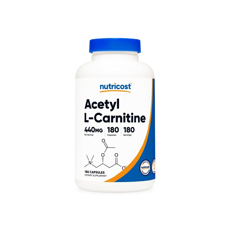 Nutricost Acetyl L-Carnitine Capsules (440 MG) (180 Capsules), 1 of 4