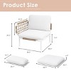 Crestlive products 2PC outdoor rattan design patio sofa for Balcony lawn  Beige - 2 of 4