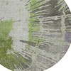 Olive Green Artichoke Green And Fern Green Abstract Washable Indoor Outdoor Area Rug - 4 of 4