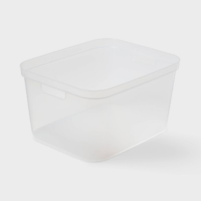 Large Open Storage Bin Clear - Brightroom™: Plastic, Portable, Nesting, Universal Storage, 20.4 Volume, 15x12.25x8.25