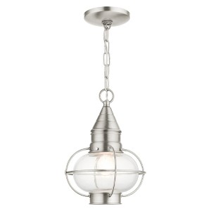 Livex Lighting Newburyport 1 - Light Pendant in  Brushed Nickel - 1 of 4