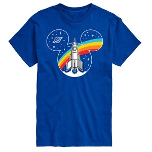 Men's - Disney - Mickey Retro Space Logo Short Sleeve Graphic T-Shirt - 1 of 4