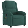 vidaXL Massage Recliner Chair with 6-Point Vibration Massage, Adjustable, Dark Green Velvet - 4 of 4