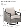 Buenhomino Outdoor Patio Furniture Sets, All-Weather PE Wicker Seating with Swivel Chairs, Sofas, Ottomans & Tables for Garden, Deck & Porch - 3 of 4