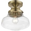 Livex Lighting Avondale 1 - Light Semi-Flush Mount in  Antique Brass - 2 of 3