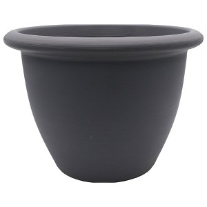 The HC Companies Sevilla Flower Planters - Outdoor & Indoor Planter - Round Self Watering Plant Pots for Herbs & More (12”, Warm Gray, Pack of 1) - 1 of 4