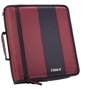 Case-It The Classic Zipper Binder - 2 Inch O-Rings - Multiple Pockets - 800 Sheet Capacity - Comes with Shoulder Strap - 1 of 4