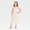 Zenzi Girls' Sleeveless Mesh Butterfly Maxi Dress - Cream - 3 of 3