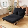 CAVINAS Convertible Sofas, Velvet Loveseat Sofa Bed, Tri-Fold Sofa Bed with Adjustable Backrest & Pillow, Leisure Chaise Lounge Couch for Living Room - 2 of 4
