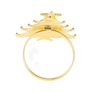 Unique Bargains Napkin Rings Five-pointed Star Christmas Tree Stainless Steel 1 Pc - 1 of 3