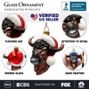 Festive Bison Glass Christmas Ornament, Buffalo Western Bovine Animal| OrnamentallyYou - 3 of 4