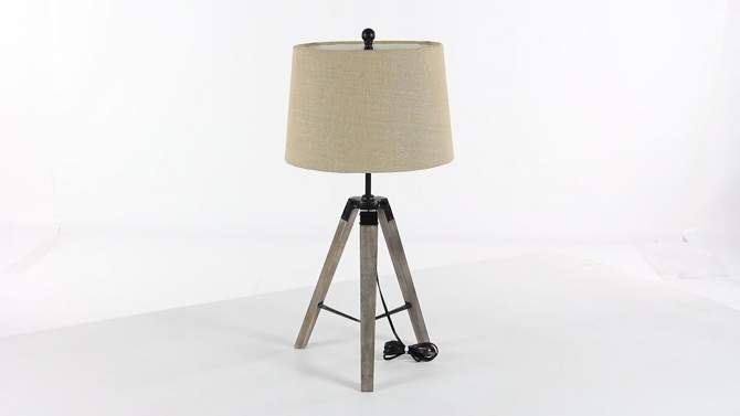 Wood Tripod Table Lamp Set of 2 Brown - Olivia &#38; May, 2 of 9, play video