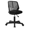 Monarch Specialties Office Chair Adjustable Height Swivel Ergonomic Computer Desk Work Juvenile Metal Fabric Black Contemporary Modern - image 2 of 4