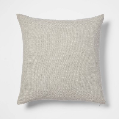 Oversized Chambray Square Throw Pillow Sage - Threshold™