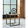 Dalenville Square End Table Black/Gray/Brown/Beige - Signature Design by Ashley: Contemporary Aluminum & Veneer Accent Table - 2 of 4
