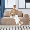 64.2'' Chenille Minimalist Loveseat Sofa with Sleeper and Ergonomic Deep Seat - 3 of 4