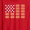 Men's - Instant Message - Hot Dog American Flag Long Sleeve Graphic T-Shirt - 2 of 4