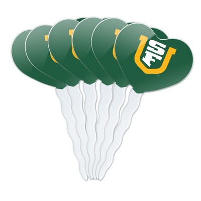 University of San Francisco Primary Logo Heart Love Cupcake Picks Toppers Decoration Set of 6