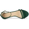 Allegra K Women's Round Open Toe Ankle Buckle Strap Kitten Heel Sandals - 4 of 4
