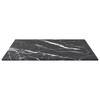 vidaXL Table Top Black 15.7"x15.7" 0.2" Tempered Glass with Marble Design - 3 of 4