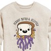 Boys' - Instant Message - Peanut Butter & Jellyfish Graphic Long Sleeve Fleece Sweatshirt - 2 of 4