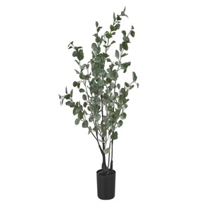 Syemin Artificial Plants 35" Tall  Eucalyptus Tree with Planter Realistic Faux Olive Plant for Outdoor Indoor Home Decor, Green, 20"*19"*35" - 1 of 4