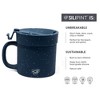 Silipint: 2 Pack 16oz Silicone Coffee Mug W/ Lid, Speckled Blue - 2 of 4