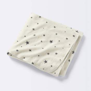 Plush Baby Blanket Gray Stars - Gray - Cloud Island™