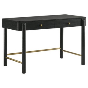 Coaster Arini 2-Drawer Vanity Desk Makeup Table Black - 1 of 4