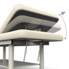 Dolonm 31.5"  Wide - Quality Leather Beauty Spa Furniture Massage Table Bed Iron on Round Legs Facial Bed Beauty Bed - 3 of 4