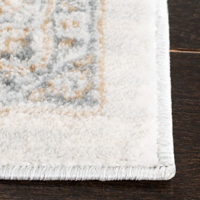 Isabella Cream and Beige Floral Bordered 8' x 10' Area Rug