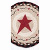 Earth Rugs Primitive Star Burgundy Round Trivet – Rustic Farmhouse Hot Pad 10"x10" - 3 of 3