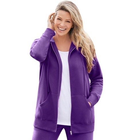 Purple hoodie with zipper online