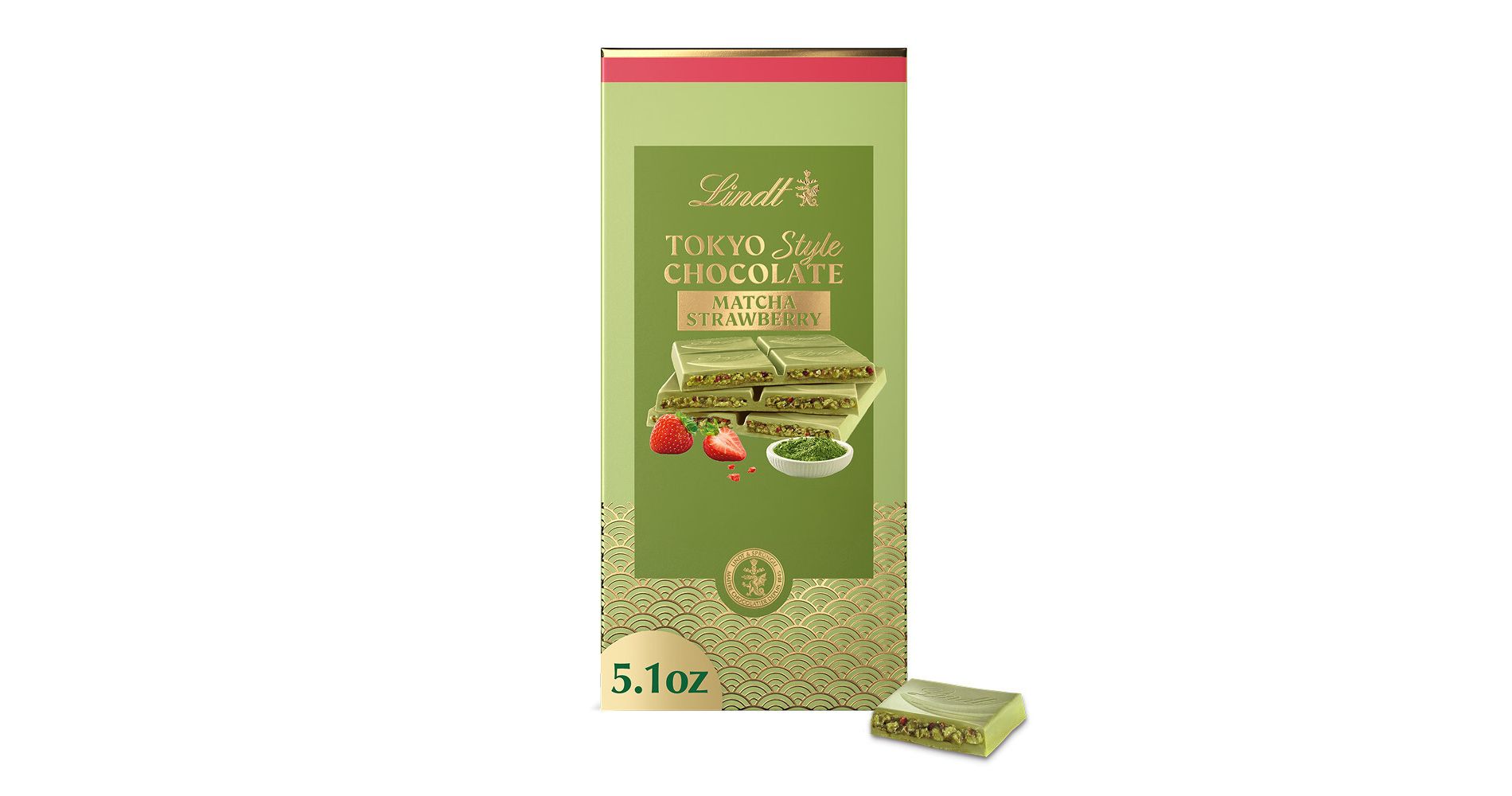 Lindt Tokyo Matcha Strawberry Bar - 5.1oz