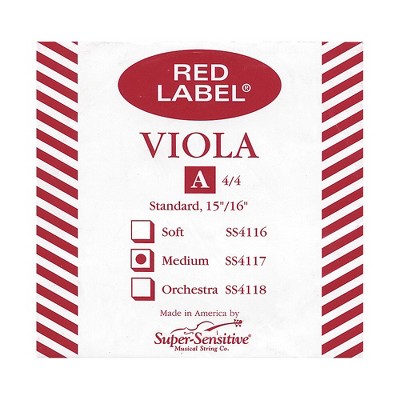 Super Sensitive Red Label Viola A String : Target